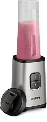 Philips Miniblender Daily Collection - Twee snelheidsstanden - Motor van 350 W - Vaatwasmachinebestendig - Tumbler voor onderweg - Quick clean - Zilver - HR2600/80