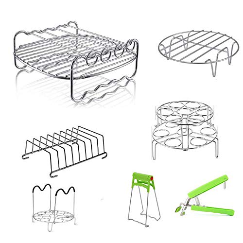 Roestvrij Air Fryer Accessoires voor Philips Cosori Gowise 5.3Qt, 5.8Qt, Airfryer, Skewers Rack, Toast Rack, Plate Gripper Air Fryer Accessories Kit