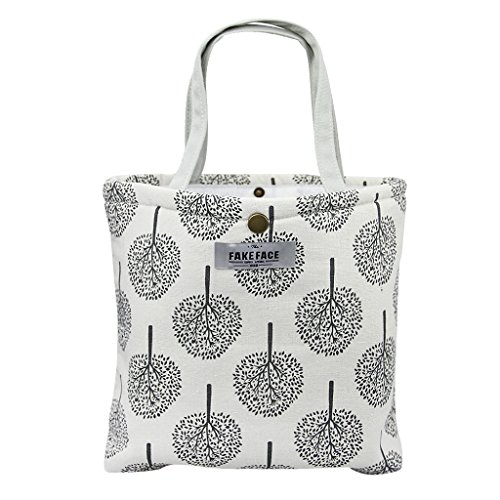 FakeFace Koeltas, kleine boodschappentas, opvouwbare lunchtas, thermotas, isolatietas, lunchtas, mini-lunchtas, koelbox voor werk en school, bloemen