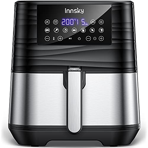 Innsky IS-EE004 heteluchtfriteuse 5,5 l XXL van roestvrij staal, 18/8
