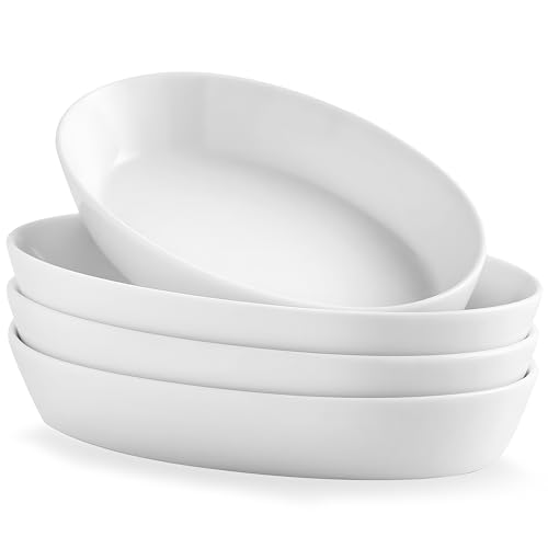 Ovenschaal set van 4, Keramische Individuele Bakvormen - Kleine Ovenschoteltjes - Keramische Gerechten voor in de Oven - Ideaal voor Tiramisu Lasagne Ovenschotels