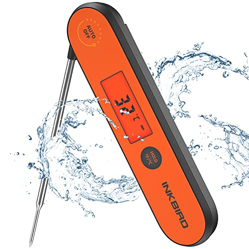 Inkbird IHT-1P Digitale Onmiddellijk Afleesbare Vleesthermometer 3s, Waterbestendige Oplaadbare BBQ Thermometer met Backlight en Kalibratie,voor keuken,Grill,Frituren,Melk (-50°C ~ 300°C)