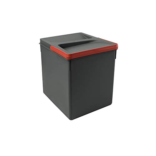 Ecuca vuilnisemmer, recyclingvakken, voor snijbasis Afvalemmer. H266 (1x15L) grijs