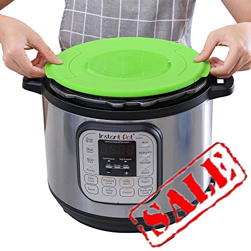 KeepingcooX® Silicone deksel voor InstanPot - siliconen hoes voor compatibel met Instant Pot, voor 6l of 5l roestvrijstalen binnenpan | 6,8 Qt snelkookpan accessoires voor InstaPot, 24,5 cm, groen