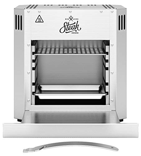 BOB HOME Steak House Hose Elektrische barbecue, 800 graden, hoge temperatuur steakgrill, roestvrij staal, in hoogte verstelbaar