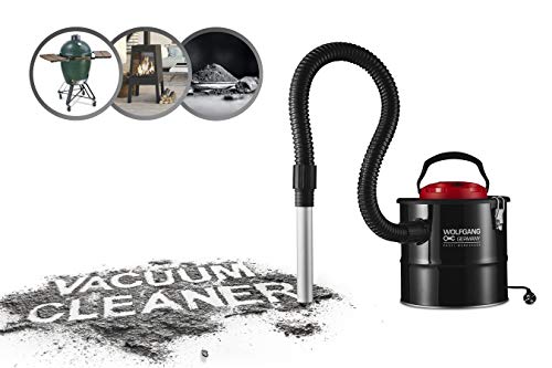 WOLFGANG 800W asstofzuiger, Voor open haard, barbecue, schoorsteenstofzuiger met HEPA-filter, handstofzuigerindustrie, 2m kabel, 1,2m zuigslang, 10L opvangbak, blaasfunctie