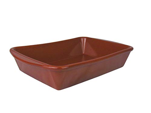 AR Kitchen Mediterrane ovenschaal van geglazuurde klei, onderhoudsvriendelijk (medium ca. 32x23x5cm)