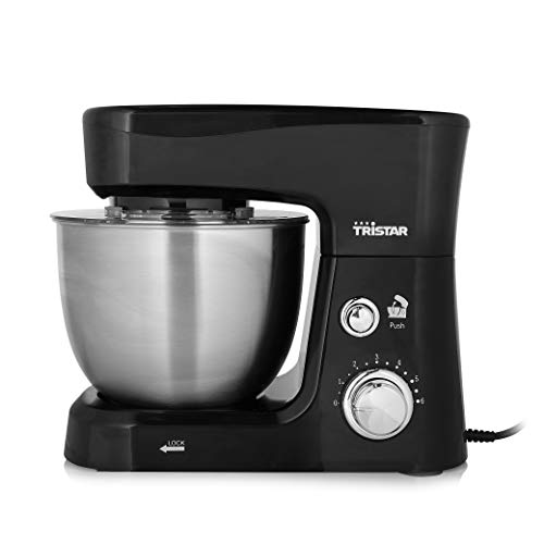 Tristar MX-4830 Keukenmachine – 3.5 Liter inhoud – Inclusief 3 deeghaken, Zwart