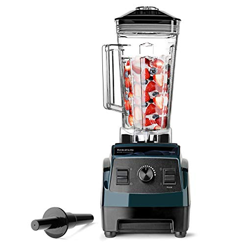Taurus Active Professional Blender, 1500 W, Tritan-kan 2L (BPA-vrij), 6 roestvrijstalen messen, smoothies en crèmes, met stop, blauw en zwart