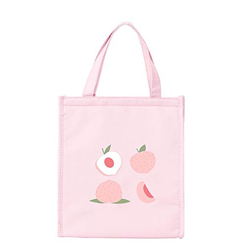 CAOLATOR Lunchtas, lunchtas, fruit, perzik, koeltas, koelbox, lunch, tas, picknicktas, lunch, isolatietas, thermotas voor werk, school, uitstapjes, levensmiddelentransport