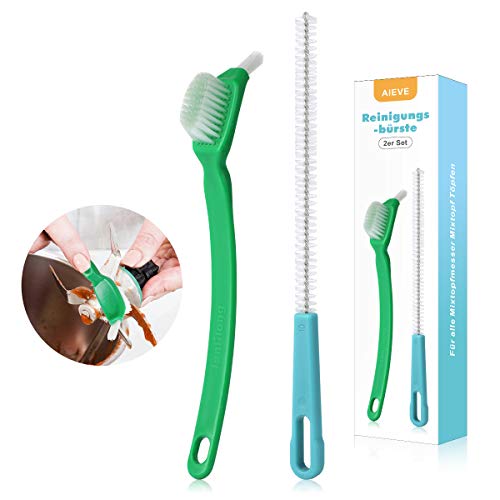 AIEVE 2 stuks borstel reinigingsborstel reiniger set accessoires gereedschap ideaal voor alle mixpotmessen mixpotten thermokoker reserveonderdeel compatibel met Thermomix TM5 TM6 TM31 TM21 keukenmachine