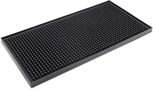 KYONANO Tampermat, tamping mat van robuust rubber, koffiestampermat, antislip, koffiestammat, espresso stampermat voor zeefdragers, sabotage legger, 15 x 30 cm (zwart)