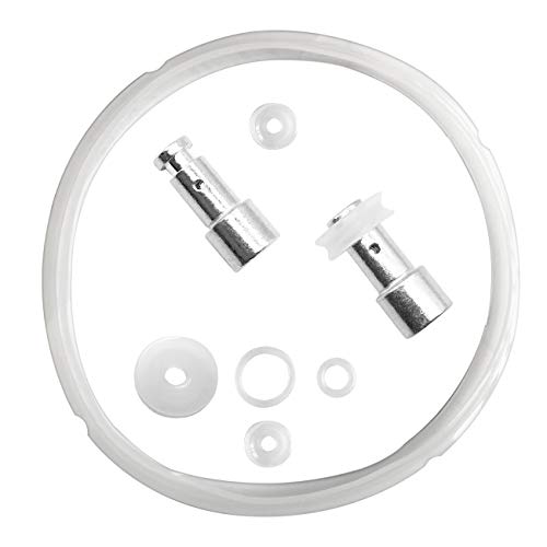 CKANDAY Siliconen afdichtring helder + snelkookpan-afdichting + universele reservedrijver en -verzegeling voor 5/6-kwarts modellen