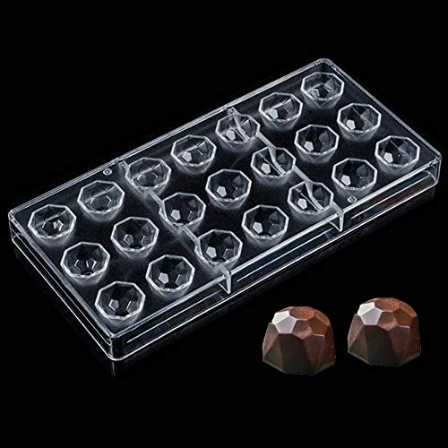 Chocoladevorm, 21-gaats Diamant Multifunctionele Transparante Mal, Polycarbonaat, Ovenschaal, Gereedschap, Keukenbenodigdheden, om Zelf te Maken, Gebak, Dessert Bakken, Ijsblokjesmaker, Cakevorm