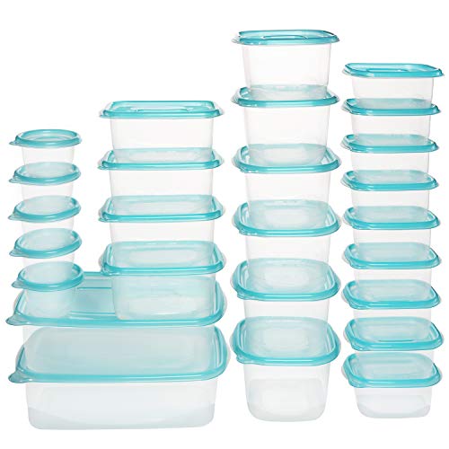 Belle Vous Helder Herbruikbaar Plastic Voedsel Containers met Deksel (26Pak in 5 maten) - Lekbestendig, BPA Vrije Opslag Bakjes - Magnetron, Diepvries & Vaatwasser Bestendig - Meal Prep Lunchboxes