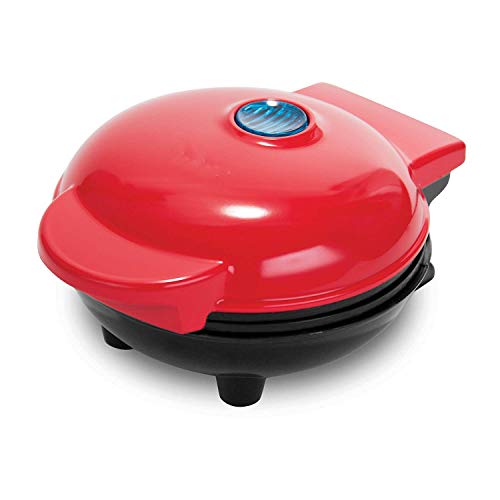 DDELLK Mini-wafelijzer, 3 in 1, wafelijzer voor klassieke hartwafels, rood wafelmachine