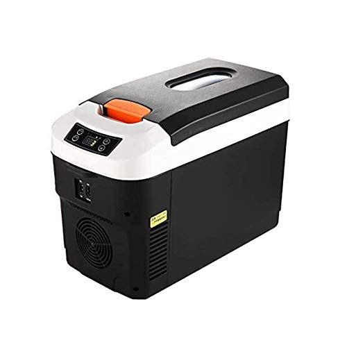 Draagbare koelkast, 12L autokoelkast 12V / 24V Mini-koelkast Home Grote vrachtwagens en bussen beschikbaar voor koelbox Vriezer, zwart.