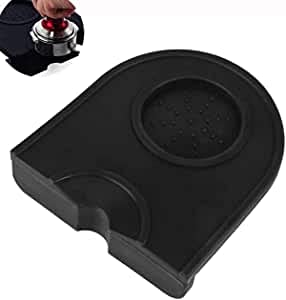 Jixista Koffie Tamping Mat Espresso Sabotage Mat Koffie Tamper Mat Siliconen Hoek Tamping Mat Koffie Tamper Houder Siliconen Pad Mat Zwart Multi Functie Dikken Anti-Skid Slijtvastheid