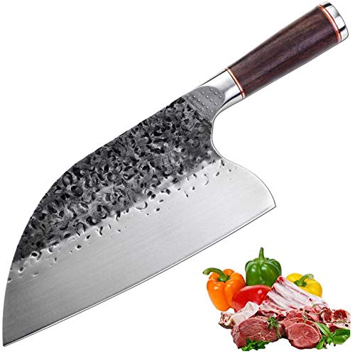 Promithi Chinees handgemaakt koksmes serbisch slagermes uitbenen mes santoku mes vleesmes schilmes universeel mes keukenmes hakmes hakmes groente fruit mes (klassiek)