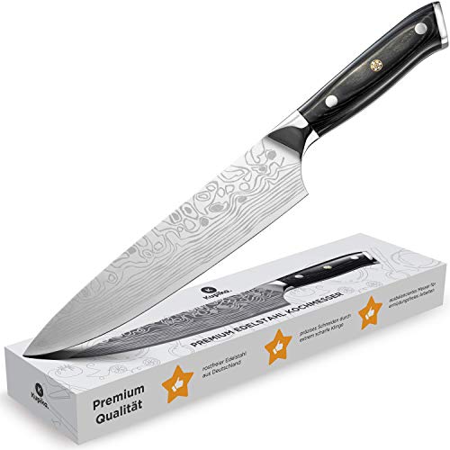 Kupika Professioneel koksmes 20 cm lemmet – extra scherp universeel mes van Duits roestvrij staal – keukenmes met ergonomische greep van Pekkawood – professioneel koksmes incl. geschenkdoos