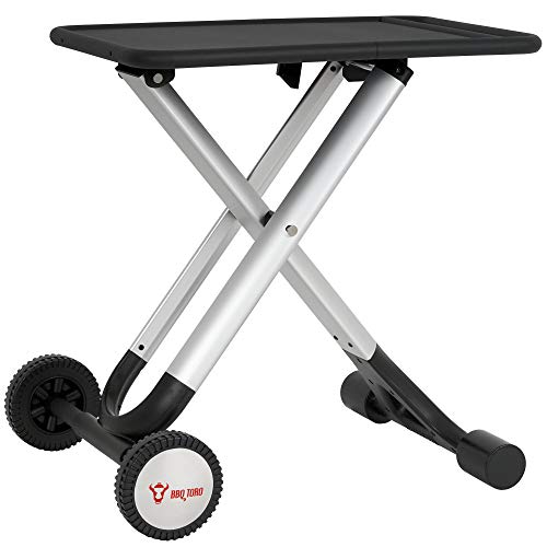 BBQ-Toro Klaptafel grillwagen | aluminium bijzettafel met metalen werkblad | rolwagen, grilltafel & outdoorkeuken