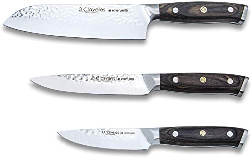 Kimura Professionele keukenmessenset, 3 Claveles, keukenmessen, universeel keukenmes, roestvrij staal, keukengerei