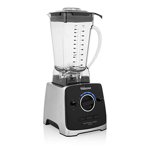 Tristar BL-4473 VitaPower Blender 2000, 2L BPA vrije tritan blenderkan, 2000 Watt, Zwart