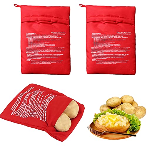 Aardappelzak Aardappelen Magnetron Zakken Potato Express Bag Aardappel Kookzak Magnetron Aardappelzak Aardappel Koken Tas Aardappelzak Voor Magnetron Potato Bag Kan Hergebruikt Worden 5 Stuks