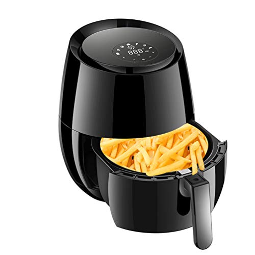 Airfryer XXL, Heteluchtfriteuse Airfryer Smart Fryer Frituren Zonder Olie 5.2 liter Volume 1400W (Zwart),Black2