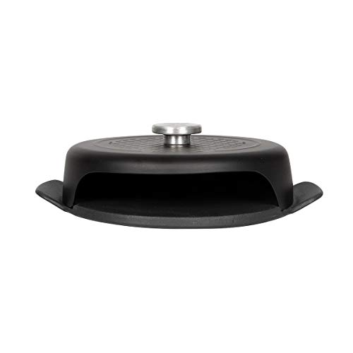 Boska Pizza Baker BBQ Mini/Compacte pizzaoven voor op de barbecue/Steenovenkwaliteit pizza's/Gietijzer & staal/Zwart / 19x23x6 cm