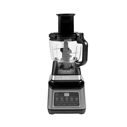 Ninja BN800EU 3-in-1 voedselprocessor met Auto-iQ, 1,8 l, 2,1 l kan, 0,7 l beker, 1200 W, 2,1 liter, Tritan/BPA Free Plastic, 3 snelheden, zwart/zilver