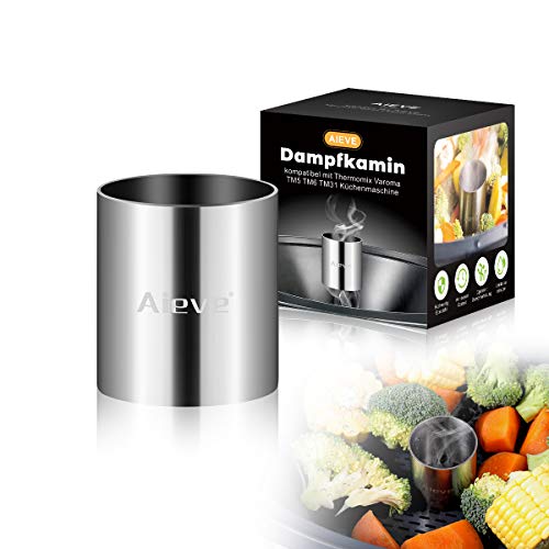 AIEVE Stoomhaard van roestvrij staal accessoires compatibel met Varoma Thermomix TM5 TM6 TM31 keukenmachines en Monsieur Cuisine Connect om stoom door te voeren