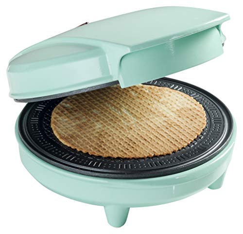 Bestron AWCM700 wafelmaker, wafelijzer voor hoorntjes met Kegel, met antiaanbaklaag, 700 watt, mintgroen