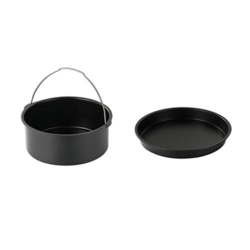 2 stks/set Luchtfriteuse Accessoires Cake Vat En Pizza Pan Voor Gourmia, AirFryer Accessoires Non-Stick Baking Pan, 6/7/8 inch