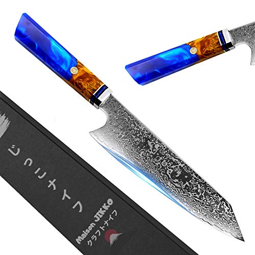 Jikko® Japans koksmes, 33 cm, lemmet van damaststaal, 67 lagen, origineel - keukenmes met zeldzame Cocobolo-greep