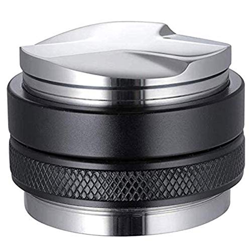 bobotron 51 mm espresso stamper en verdeler, dubbele kop koffieniveau, instelbare diepte - professionele espresso hand stamper