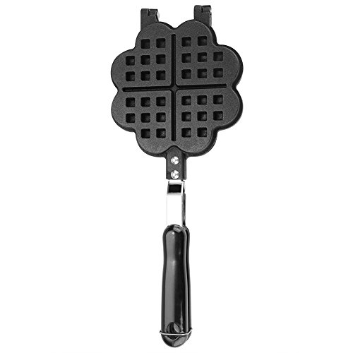 4 hartvorm Wafelijzer Pan, dubbelzijdig Wafelijzer Schimmel non-stick Wafel Cakevorm Pot Aluminium Wafelmachine