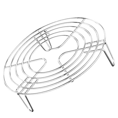 Hemoton Ronde Koelrekken Rvs Rond Rek voor Stoomrek en Luchtfriteuse Koken Stoomrek voor Luchtfriteuse Snelkookpan Oven 20X4cm