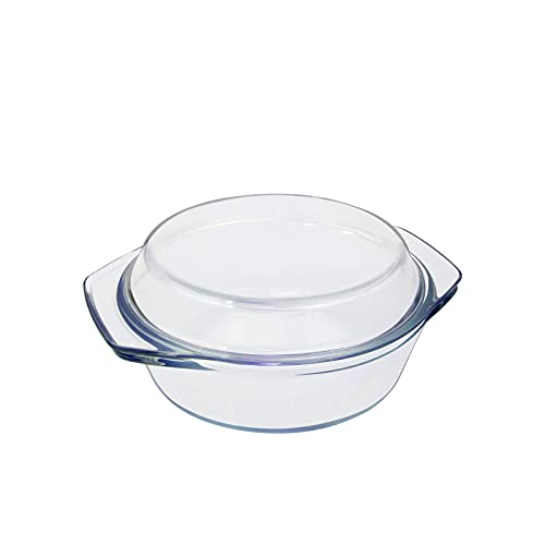 Kleine Stoofpan met Glazen Deksel, 0.65L, 15cm, Individuele Pan met Handgrepen, Magnetron, Ovenbestendig