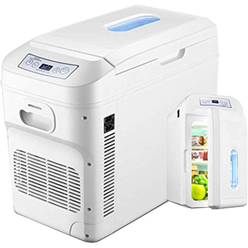 Auto Koelkast Vriezer Elektrische Koelbox 12v 24V 220V-240V Draagbare Autokoelkast 28 Liter Mini Camping Koelkast voor Camper Truck, Voertuig, RV, Boot, Reizen, Picknick - Wit