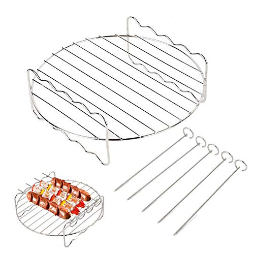 XL Air Fryer Accessoires-Air Fryer Rack Set, Multifunctioneel dubbellaags rek met spies, compatibel voor XL Power Airfryer Philips