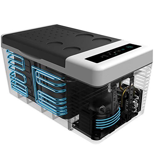 18 Liter Auto Koelkast Elektrische Koelbox 12V 24V 240V Mini Vriezer 45W Compressor Draagbare Kleine Koelkast Warm/Koud Doos Voor Camper RV Boot Reizen Picknick Truck - Zwart