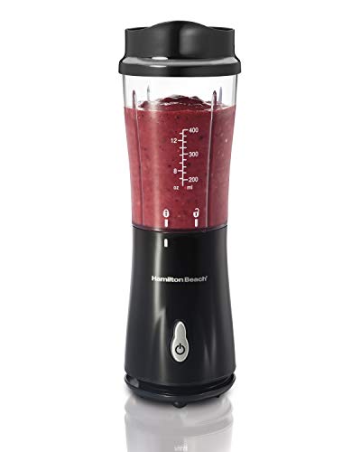 Hamilton Beach Personal Blender van 0.4 L met Reisdeksel, Zwart (51101B)