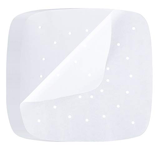 LUTER 120 Stks 23 Cm Lucht Friteuse Voering Perkamentpapier Wit Geperforeerd Perkamentpapier Vierkant Steamer Papier Voor Lucht Friteuse Stoommand