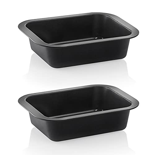 Grizzly 2 x ovenschaal, afmetingen klein en diep, antiaanbaklaag, met greeprand, ook als lasagnevorm, braadpan of taartplaat te gebruiken