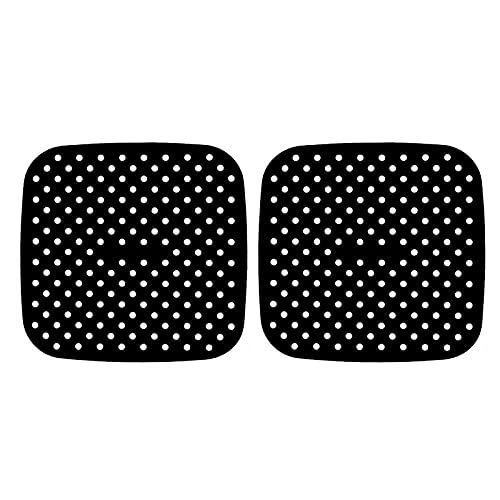2 stuks Airfryer Liners herbruikbare luchtfriteuse inzetstukken, 7,5 inch waterdicht geperforeerd siliconen bakpapier voor luchtfriteuse, antiaanbaklaag