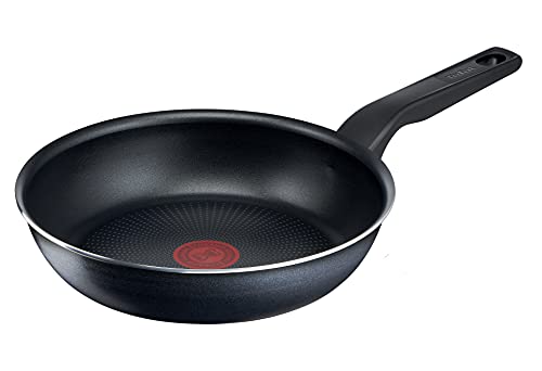 Tefal C38502 XL Force Koekenpan, 20 cm, anti-aanbaklaag, duurzaam, robuust, thermosignaal, diffusion base pannenbodem, extra grote vorm, stabiele greep, zwart