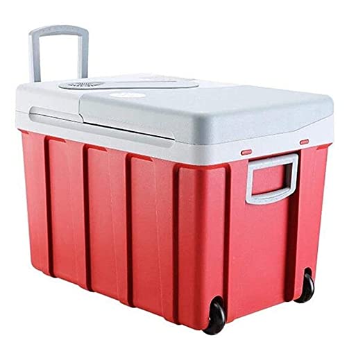 40L Koelbox Op Wielen Auto Koelkast, 12V 240V Draagbare Elektrische Koelbox Hoge Koeling Koelkast Met Vriesvak Met Automatische Vergrendeling Perfect Voor Reizen En Kamperen