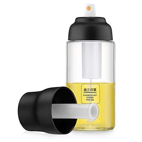 Olijfolie sproeier voor koken, Olie Dispenser Mister Food Grade Glass Spray Flessen voor keuken, Olie Spritzer voor Air Fryer, BBQ, Het maken van Salade, Bakken, Roosteren