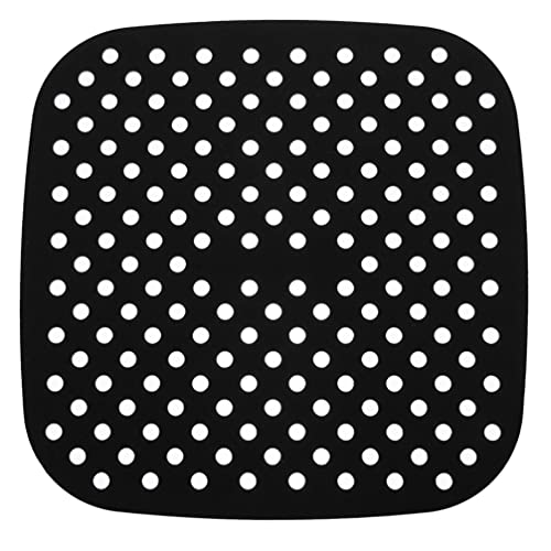 Cabilock Herbruikbare Lucht Friteuse Liners Siliconen Airfryer Liner Matten Bakken Mat Non- Stick Stoomboot Patch Lucht Friteuse Vervanging Accessoires (Vierkante 7. 5 Inch)